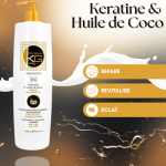 Shampoing professionnel sans sulfate à la Kératine et Huile de Coco 🥥 | KERAGOLD PRO