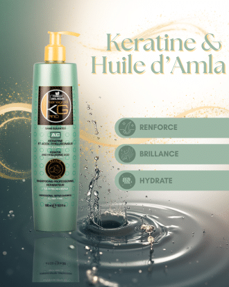 Shampoing professionnel sans sulfate à la Kératine, Acide Hyaluronique et Huile d'Amla 🍃 | KERAGOLD PRO