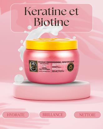 Masque Professionnel sans sulfate Biotine 🌸 | KERAGOLD PRO