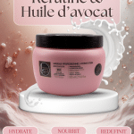 Masque Professionnel sans sulfate Kératine – Huile d'avocat 🌸 | KERAGOLD PRO