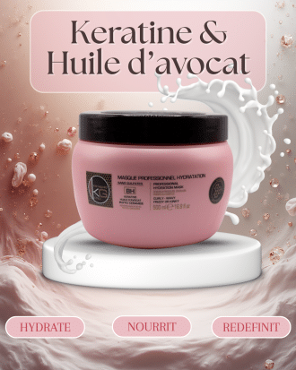 Masque Professionnel sans sulfate Kératine – Huile d'avocat 🌸 | KERAGOLD PRO
