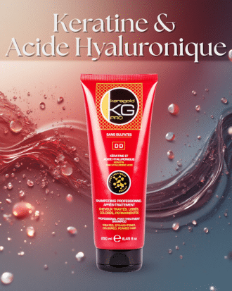 Shampoing professionnel sans sulfate à la Kératine et Acide Hyaluronique 250 ml | KERAGOLD PRO