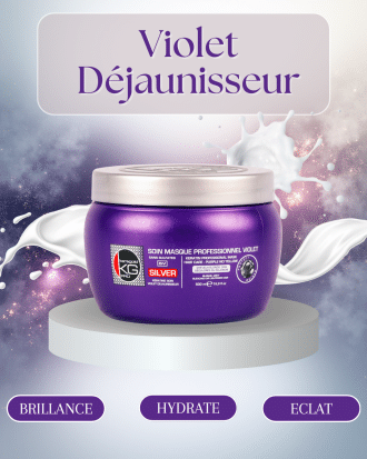 Masque Professionnel violet sans sulfate - Déjaunisseur 🌸 | KERAGOLD PRO