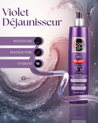 Shampoing professionnel violet sans sulfate - Déjaunisseur 🌸 | KERAGOLD PRO