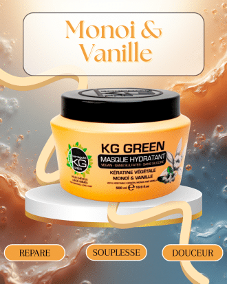 Masque Professionnel sans sulfate Kératine – Monoi & Vanille 🌸 | KERAGOLD PRO